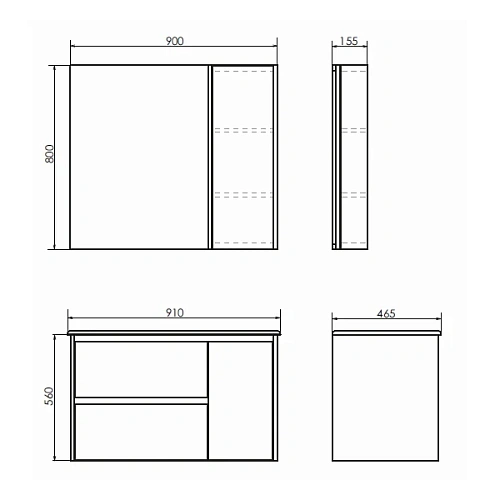 Зеркальный шкаф Comforty Бремен-90 00004142374 дуб белый Зеркальный шкаф Comforty Бремен-90 00004142374 дуб белый
