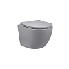 Унитаз подвесной Vincea Globo VT1-14SMG безободковый, матовый серый, ультратонкое сиденье soft-close Унитаз подвесной Vincea Globo VT1-14SMG безободковый, матовый серый, ультратонкое сиденье soft-close