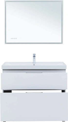 Тумба под раковину Aquanet Алвита New 100 00344135 напольная, белый матовый Тумба под раковину Aquanet Алвита New 100 00344135 напольная, белый матовый