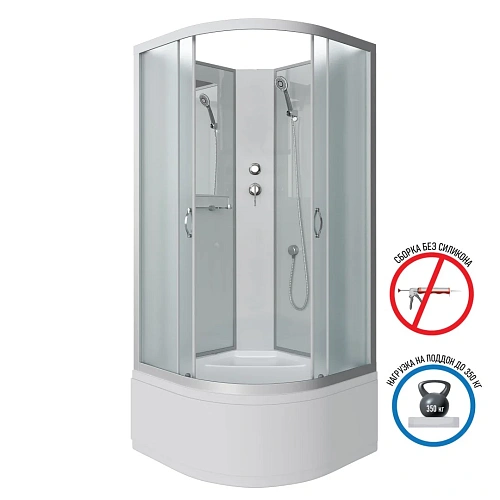 Душевая кабина Niagara Classic NG-2308-14BK (900х900х2000) высокий поддон (40см) стекло матовое 23081424BK Душевая кабина Niagara Classic NG-2308-14BK (900х900х2000) высокий поддон (40см) стекло матовое 23081424BK