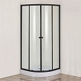 Душевой уголок DIWO Смоленск 100х100 профиль черный, с поддоном 555830 Душевой уголок DIWO Смоленск 100х100 профиль черный, с поддоном 555830