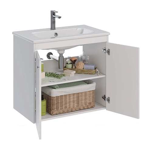 Тумба под раковину Lemark ROMANCE 80 см подвесная/напольная, белый LM07R80T Тумба под раковину Lemark ROMANCE 80 см подвесная/напольная, белый LM07R80T
