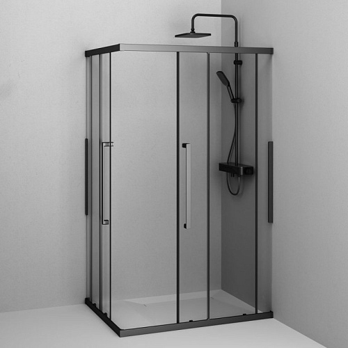 Душевой уголок AM.PM Func W84G-403-12080-BТ Slide 120х80, черный, стекло прозрачное Душевой уголок AM.PM Func W84G-403-12080-BТ Slide 120х80, черный, стекло прозрачное