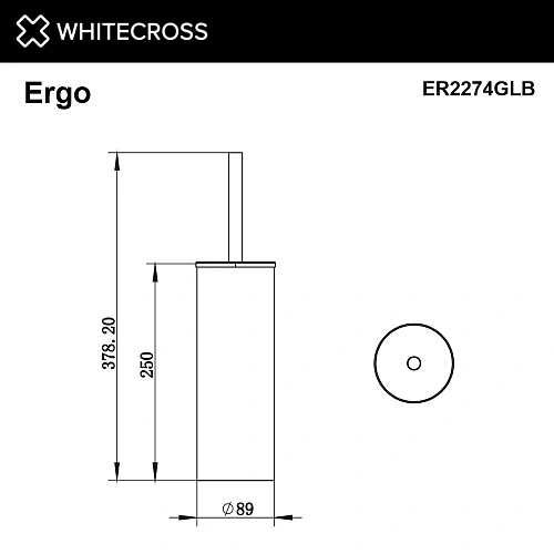 Ершик для унитаза WHITECROSS Ergo ER2274GLB брашированное золото Ершик для унитаза WHITECROSS Ergo ER2274GLB брашированное золото