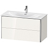 Картинка анонса товара «тумба под раковину duravit xsquare xs432502222 подвесная 101 см белая глянцевый»