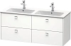 Тумба под раковину Duravit Brioso BR410601018 подвесная 129 см белая