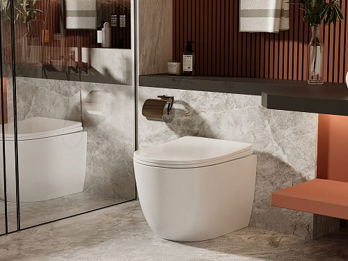 Унитаз приставной ABBER Bequem AC1111 белый, безободковый с крышкой микролифт Унитаз приставной ABBER Bequem AC1111 белый, безободковый с крышкой микролифт