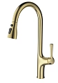 Смеситель для кухни Wonzon & Woghand с выдвижным изливом, брашированное золото (WW-AE54123-BG) Смеситель для кухни Wonzon & Woghand с выдвижным изливом, брашированное золото (WW-AE54123-BG)