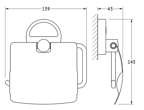 Держатель туалетной бумаги FBS Luxia LUX 055 Держатель туалетной бумаги FBS Luxia LUX 055