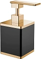 Дозатор жидкого мыла Boheme 10969-В-G квадратный черный-золото Дозатор жидкого мыла Boheme 10969-В-G квадратный черный-золото