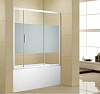 Картинка анонса товара «шторка на ванну aquanet practic ae10-b-160h150u-cp + ae10-f-75h150u-cp c боковой стенкой»