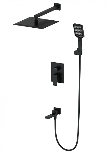 Душевая система Wonzon & Woghand встраиваемая, черный матовый (WW-88939016-MB) Душевая система Wonzon & Woghand встраиваемая, черный матовый (WW-88939016-MB)