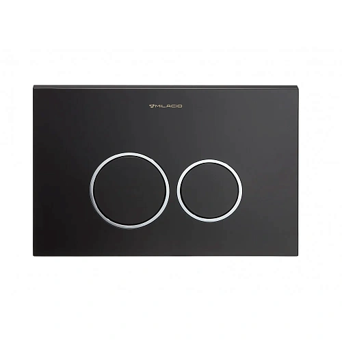 Клавиша смыва Milacio Standart MCU.204 две кнопки, механическая, черный/кольца хром R-style Клавиша смыва Milacio Standart MCU.204 две кнопки, механическая, черный/кольца хром R-style