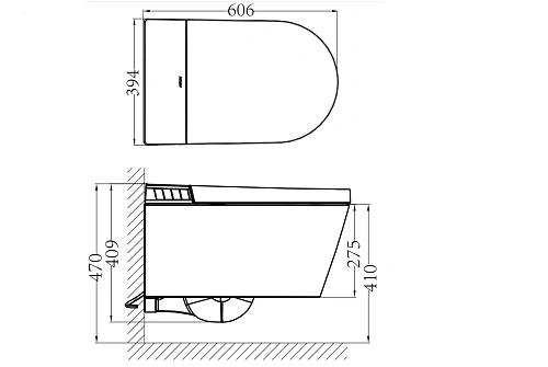 Унитаз SMART ARROW AKH1051H с сиденьем белый Унитаз SMART ARROW AKH1051H с сиденьем белый