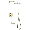 Душевая система ABBER Emotion AF8817G скрытого монтажа с изливом, золото матовое