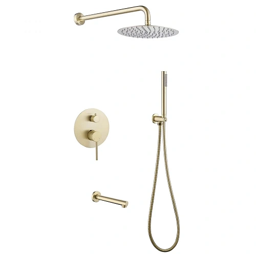 Душевая система ABBER Emotion AF8817G скрытого монтажа с изливом, золото матовое Душевая система ABBER Emotion AF8817G скрытого монтажа с изливом, золото матовое