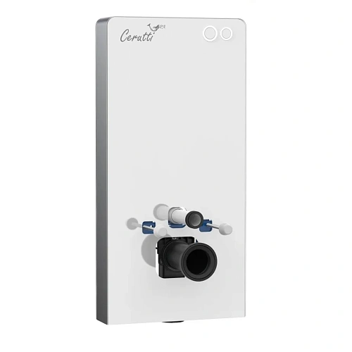 Инсталляция для унитаза Ceruttispa G111W короб из белого стекла, приставная Инсталляция для унитаза Ceruttispa G111W короб из белого стекла, приставная