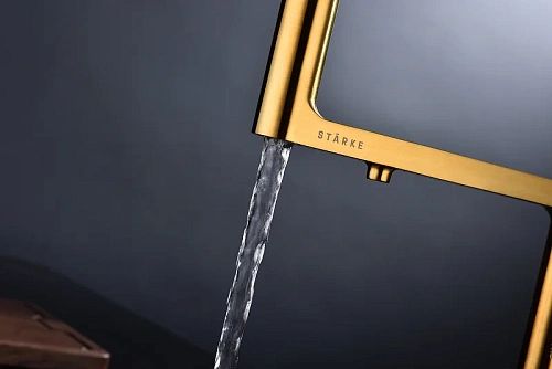 Смеситель для кухни Paulmark Tornado брашированное золото To213402-BG Смеситель для кухни Paulmark Tornado брашированное золото To213402-BG