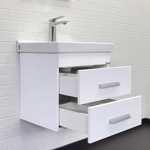 Тумба с раковиной Comforty Никосия 50П 00-00018022 подвесная белый глянец раковина Fest 50 F01 Тумба с раковиной Comforty Никосия 50П 00-00018022 подвесная белый глянец раковина Fest 50 F01