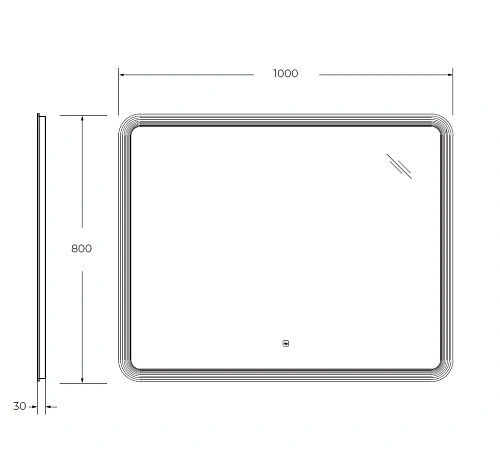 Зеркало CEZARES DUET с лазерной гравировкой подсветкой и сенсорным выключателем CZR-SPC-DUET-1000-800-LED-TCH 1000x800x30 Зеркало CEZARES DUET с лазерной гравировкой подсветкой и сенсорным выключателем CZR-SPC-DUET-1000-800-LED-TCH 1000x800x30