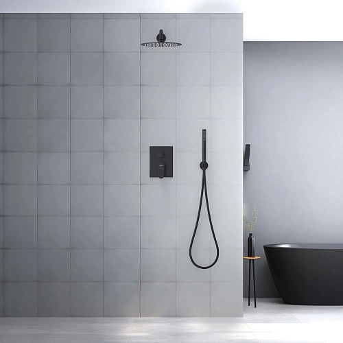 Душевая система Aquatek ОБЕРОН AQ1272MB Черный матовый Душевая система Aquatek ОБЕРОН AQ1272MB Черный матовый