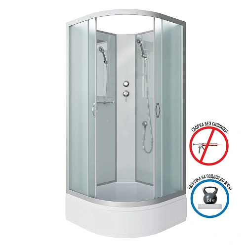 Душевая кабина Niagara Classic NG-3301-14BK (900х900х2000) средний поддон (26см) стекло матовое 33011424BK Душевая кабина Niagara Classic NG-3301-14BK (900х900х2000) средний поддон (26см) стекло матовое 33011424BK