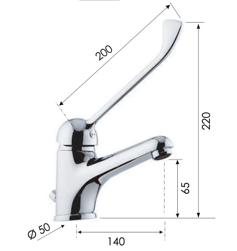 Смеситель для раковины Remer K14L медицинский Смеситель для раковины Remer K14L медицинский