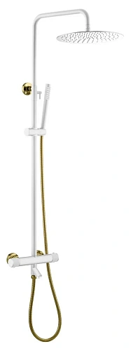 Душевая система Boheme UNO 468-T-WG с термостатом белый золото Душевая система Boheme UNO 468-T-WG с термостатом белый золото