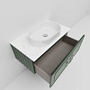 Тумба под раковину La Fenice Cubo Grigio 80 NFNC-01-CUB-G-80-2-GG серо-зеленая матовая с белой ручкой и белой столешницей Тумба под раковину La Fenice Cubo Grigio 80 NFNC-01-CUB-G-80-2-GG серо-зеленая матовая с белой ручкой и белой столешницей