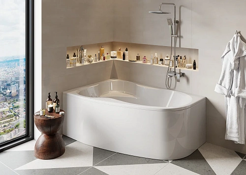 Акриловая ванна VAGNERPLAST MELITE 160x105 Left VPBA163MEL3LX-04 Акриловая ванна VAGNERPLAST MELITE 160x105 Left VPBA163MEL3LX-04