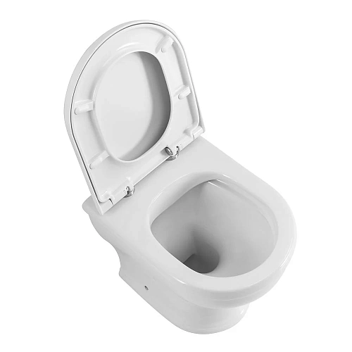 Унитаз приставной CEZARES GIUBILEO CZR-265-CBR/CZR-6045-SC безободковый с сиденьем Унитаз приставной CEZARES GIUBILEO CZR-265-CBR/CZR-6045-SC безободковый с сиденьем