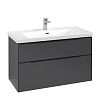Картинка анонса товара «тумба под раковину villeroy &amp; boch subway 3.0 с подсветкой graphite / graphite c570l1vr»