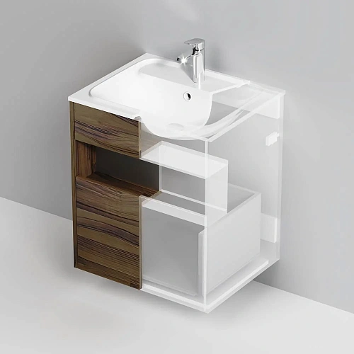 Тумба под раковину AM.PM Func M8FFUX0601OF pull-out, 60 см универсальная, дерево текстурированное Тумба под раковину AM.PM Func M8FFUX0601OF pull-out, 60 см универсальная, дерево текстурированное