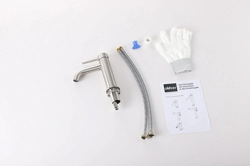 Смеситель для раковины ABBER Wasser Kreis 316 AF8110BST сталь брашированная Смеситель для раковины ABBER Wasser Kreis 316 AF8110BST сталь брашированная