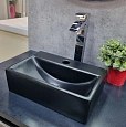 Раковина CeramaLux 9135 -1MB подвесная, черный матовый Раковина CeramaLux 9135 -1MB подвесная, черный матовый