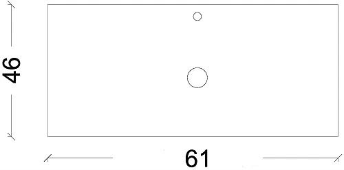 Столешница Boheme прямая белая 60 VALLESSI 840-060-W Столешница Boheme прямая белая 60 VALLESSI 840-060-W