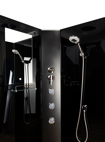 Душевая кабина Niagara Classic NG-6508-14BKG (900х900х2000) высокий поддон (40см) стекло тонированное алюминиевый черный 65081434BKG Душевая кабина Niagara Classic NG-6508-14BKG (900х900х2000) высокий поддон (40см) стекло тонированное алюминиевый черный 65081434BKG