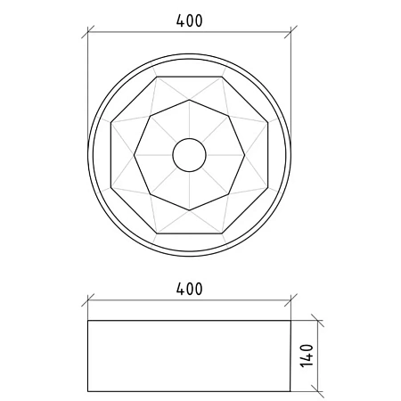 Раковина Boheme ГРАНЬ 40х14см, серебро 865 Раковина Boheme ГРАНЬ 40х14см, серебро 865