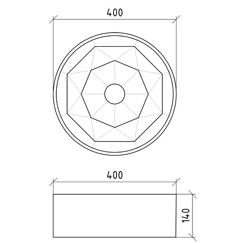 Раковина Boheme ГРАНЬ 40х14см, серебро 865 Раковина Boheme ГРАНЬ 40х14см, серебро 865