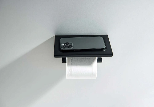 Держатель туалетной бумаги Aquatek ЛИБРА AQ4309MB черный матовый Держатель туалетной бумаги Aquatek ЛИБРА AQ4309MB черный матовый