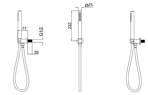 Душевой гарнитур Allen Brau Priority 5.31019-00 Душевой гарнитур Allen Brau Priority 5.31019-00