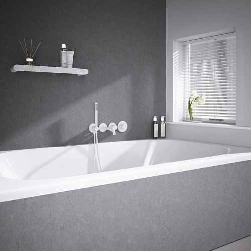 Смеситель для ванны Timo Saona 2324/16YSM встраиваемый с термостатом белый матовый Смеситель для ванны Timo Saona 2324/16YSM встраиваемый с термостатом белый матовый