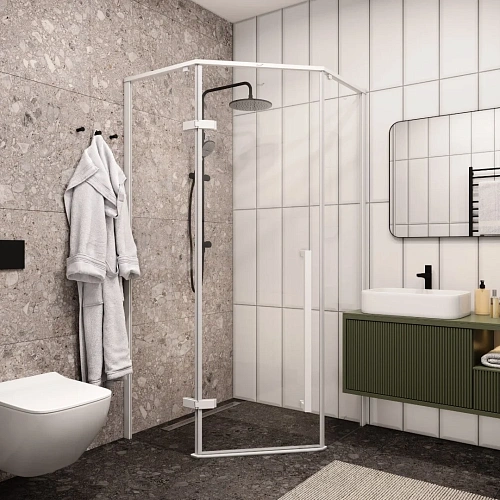 Душевой уголок Ceruttispa C2AW без поддона 100x100x195 Душевой уголок Ceruttispa C2AW без поддона 100x100x195