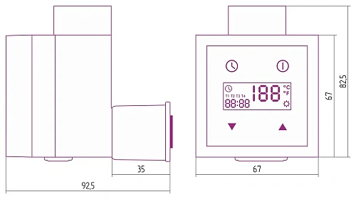 Блок управления Сунержа для скрытого подключения KTX-3 300W 03-1517-0004 Золото Блок управления Сунержа для скрытого подключения KTX-3 300W 03-1517-0004 Золото