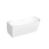 Акриловая ванна SANCOS Edge FB23L 1700x800x580, угловая, левая, с каркасом, со сливом-переливом, донным клапаном"сlick-сlack", белый