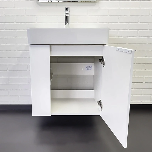 Тумба с раковиной Comforty Асти-60П 00-00019248 подвесная белый глянец раковина CF3WL032 Тумба с раковиной Comforty Асти-60П 00-00019248 подвесная белый глянец раковина CF3WL032