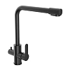 Смеситель для кухни Orange Steel M99-008b с каналом питьевой воды, матовый черный Смеситель для кухни Orange Steel M99-008b с каналом питьевой воды, матовый черный