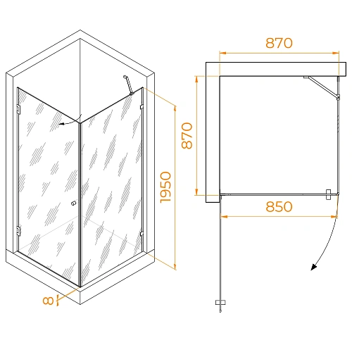 Душевой уголок RGW HO-034 900x900 мм 35063499-11 хром Easy Clean Душевой уголок RGW HO-034 900x900 мм 35063499-11 хром Easy Clean
