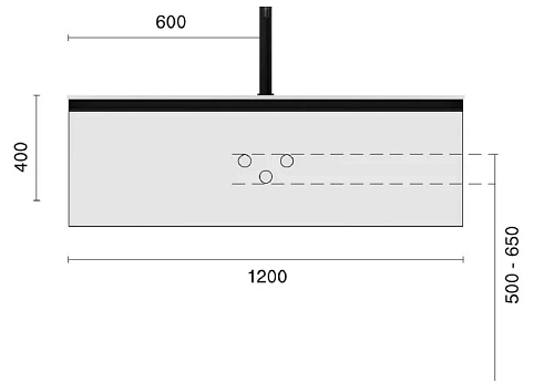 Тумба под раковину Armadi Art QUATRO 790-M1-120-W-A-LED 120 см тумба WILLOW профиль ANTHRACITE Тумба под раковину Armadi Art QUATRO 790-M1-120-W-A-LED 120 см тумба WILLOW профиль ANTHRACITE