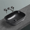 Картинка анонса товара «раковина vincea vbs-102mb, 455x325x135 керамическая, накладная, цвет черный матовый»